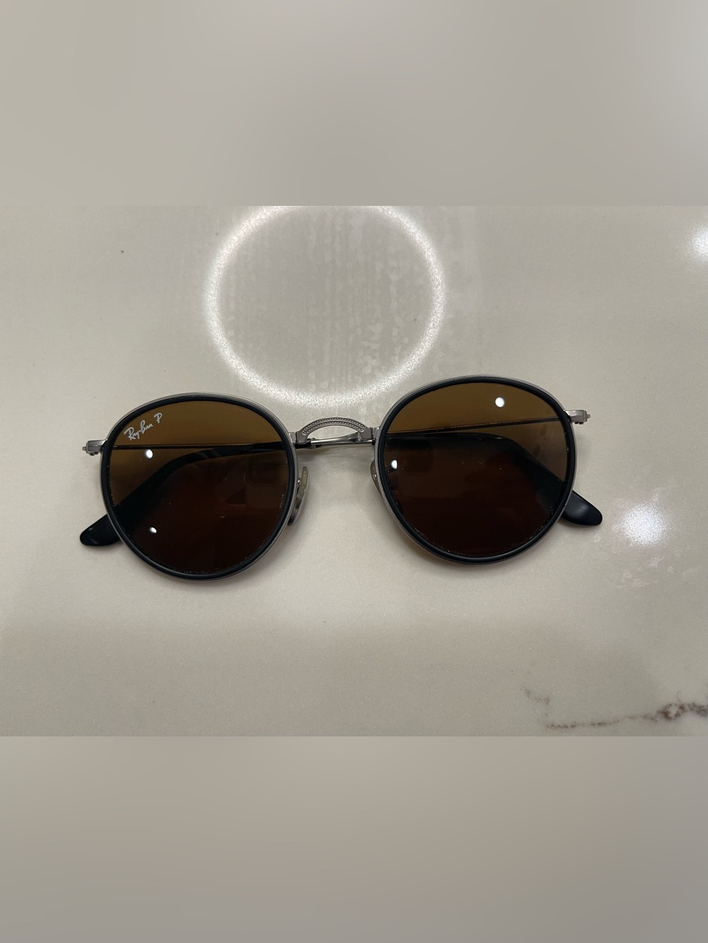 Ray-Bans Foldable Round Metal Sunglasses